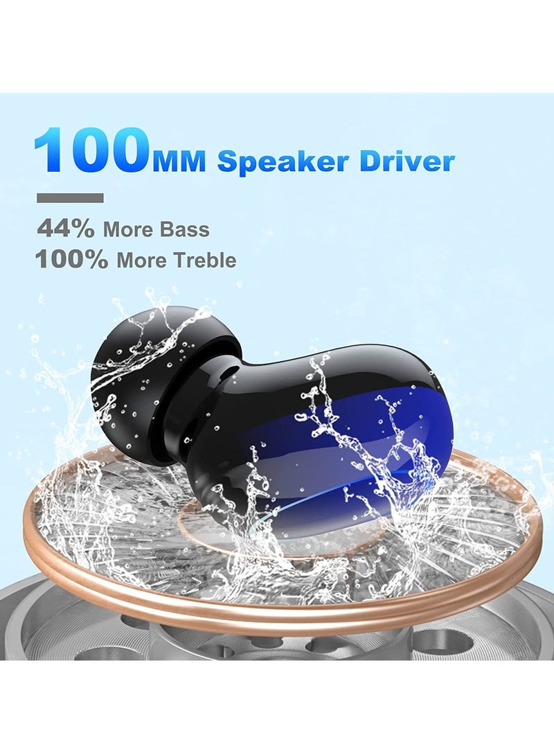 Bluetooth Headphones True Wireless Earbuds Touch Control Charging Case IPX7 Waterproof Stereo Earphones Bluetooth 5.1 Deep Bass Ear Buds Built-in Mic - Image 3