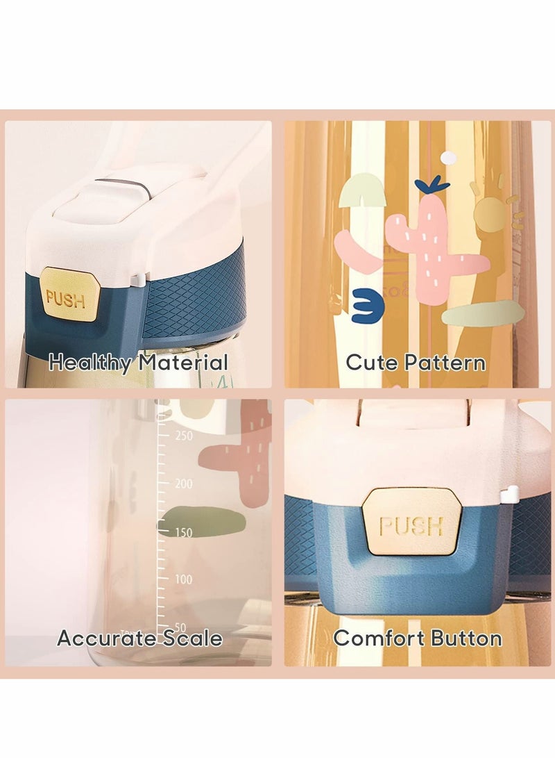 Excefore زجاجة مياه للأطفال مع شفاطة سعة 480 مل، زجاجة شرب قابلة لإعادة الاستخدام للمدرسة، خالية من مادة BPA، مضادة للتسرب، كوب مياه رياضي صيفي للآباء والأطفال للأولاد والبنات، كوب شفاطة للأطفال للرياضة في الأماكن المغلقة والمفتوحة (وردي) - Image 3