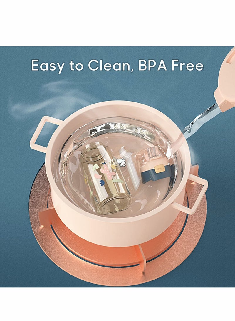 Excefore زجاجة مياه للأطفال مع شفاطة سعة 480 مل، زجاجة شرب قابلة لإعادة الاستخدام للمدرسة، خالية من مادة BPA، مضادة للتسرب، كوب مياه رياضي صيفي للآباء والأطفال للأولاد والبنات، كوب شفاطة للأطفال للرياضة في الأماكن المغلقة والمفتوحة (وردي) - Image 2