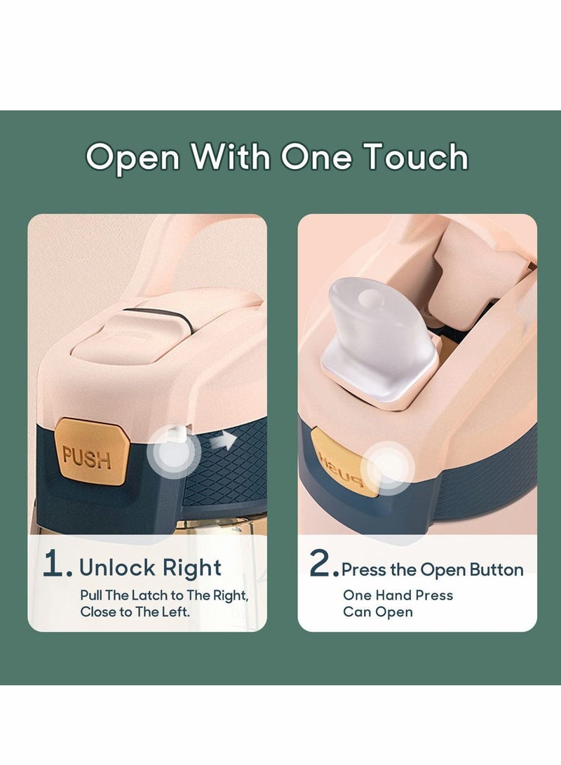 Excefore زجاجة مياه للأطفال مع شفاطة سعة 480 مل، زجاجة شرب قابلة لإعادة الاستخدام للمدرسة، خالية من مادة BPA، مضادة للتسرب، كوب مياه رياضي صيفي للآباء والأطفال للأولاد والبنات، كوب شفاطة للأطفال للرياضة في الأماكن المغلقة والمفتوحة (وردي) - Image 4