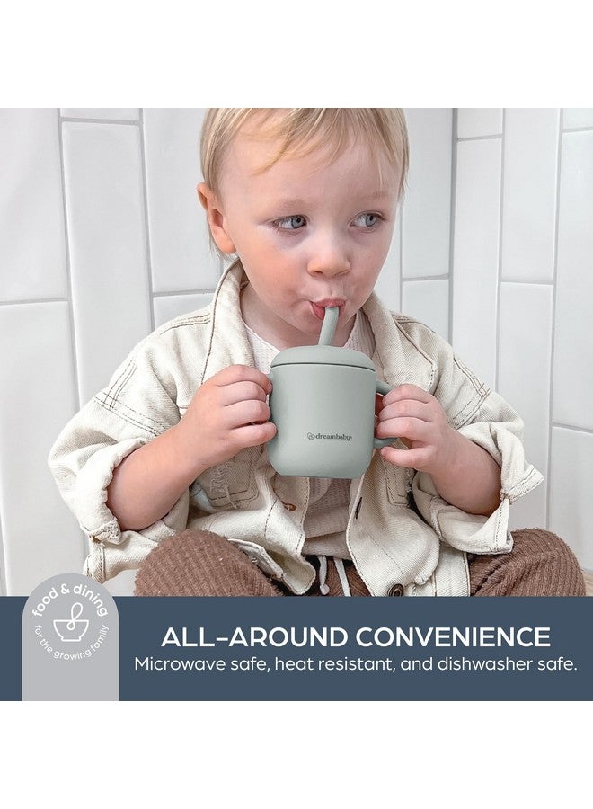 dreambaby Silicone 3-In-1 Sippy Cup With Straw, Open Training Cup, And Snack Cup - Spill Proof Baby Snack Food Container - Image 5