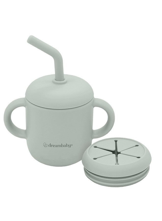 dreambaby Silicone 3-In-1 Sippy Cup With Straw, Open Training Cup, And Snack Cup - Spill Proof Baby Snack Food Container - Image 1