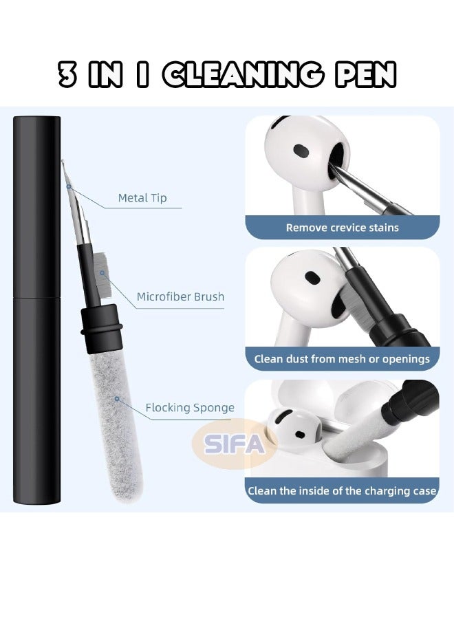 اليشمك Airpods 4 Case Cover, 3D Game Console Design AirPods 4th Generation Case with Cleaner Kit, Soft Silicone Rugged Shockproof Case for Women Men with Keychain for Airpods 4 2024, Black - Image 4