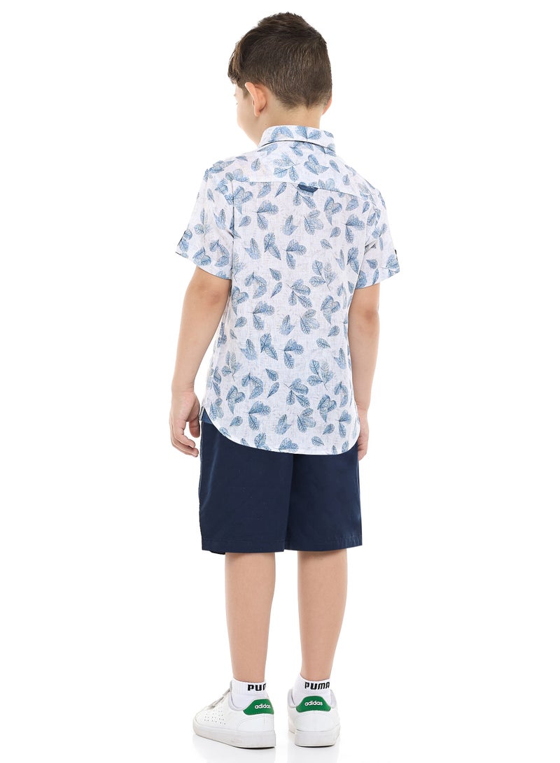 فكتور اند جين فيكتور وجين طقم قميص بأكمام قصيرة مطبوع وشورت قطعتين - Image 2