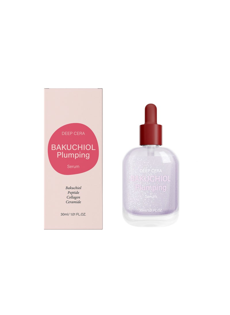 Bakuchiol Plumping Serum – Pore and Wrinkle Minimizer with Bakuchiol | Retinol Alternative for Sensitive Skin | Enhances Firmness and Elasticity with Ceramide and Peptides, 1.01oz / 30ml