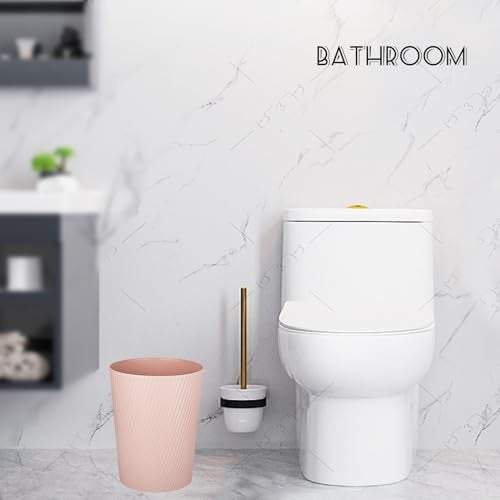 UUJOLY Small Trash Can Wastebasket Garbage Can Container Bins for Bathrooms Laundry Room Kitchens Offices Kids Rooms Dorms Pink - Image 3
