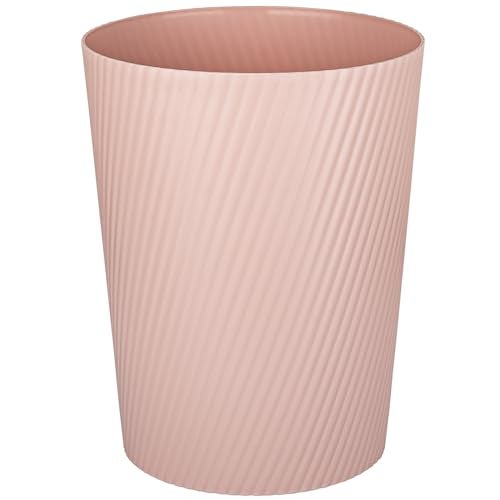 UUJOLY Small Trash Can Wastebasket Garbage Can Container Bins for Bathrooms Laundry Room Kitchens Offices Kids Rooms Dorms Pink - Image 1