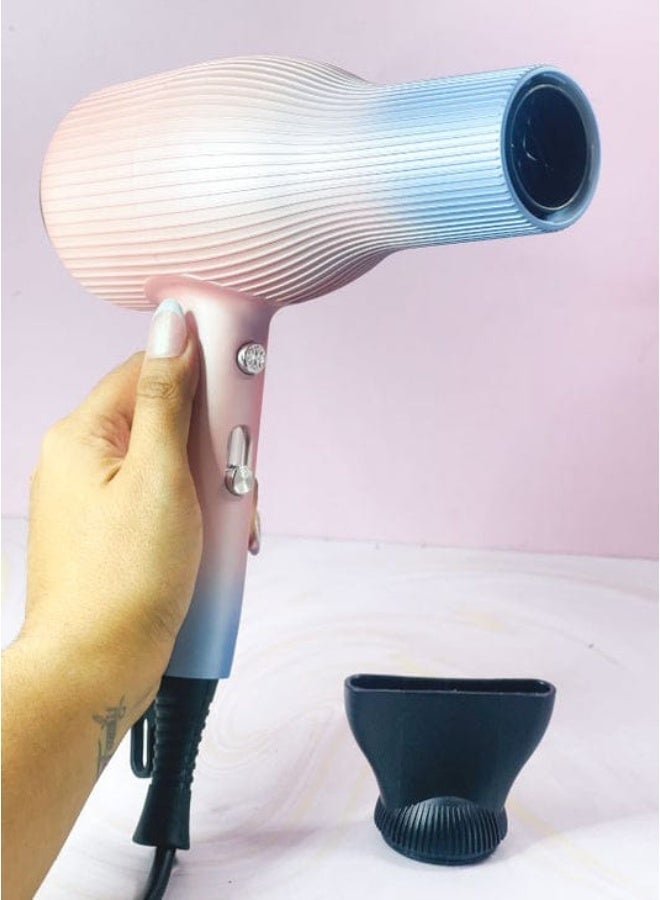 Professional Hair Dryer with Diffuser Nozzle Ionic Fast Drying Blow Dryer Hot & Cold Air Lightweight Low Noise Hair Dryer for Women Salon Home Hair Styling Tool - Image 1