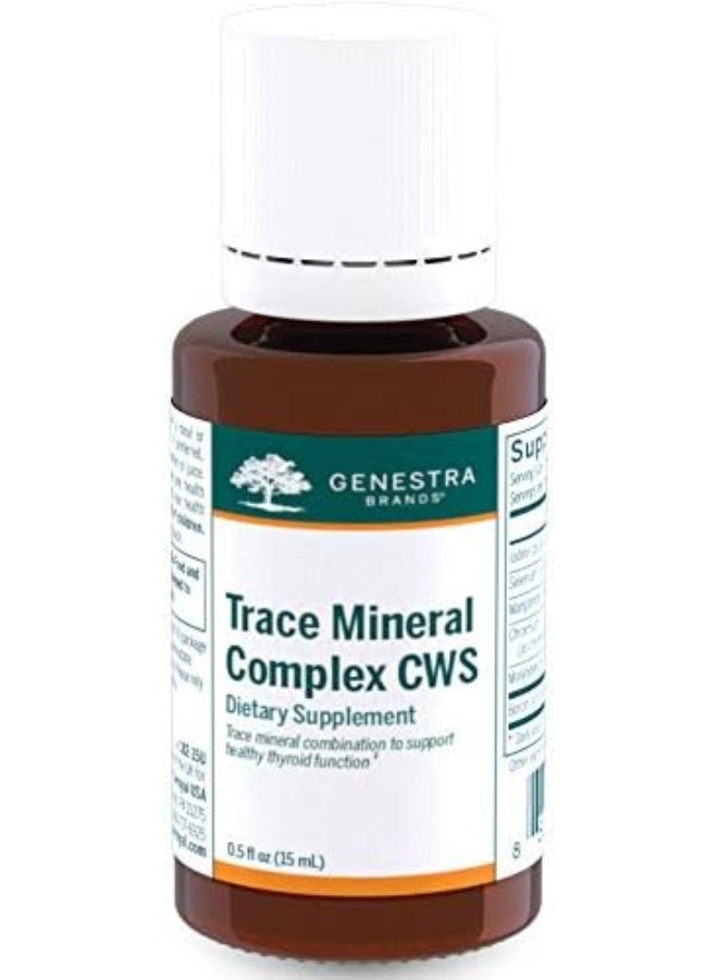 Genestra Brands - Trace Mineral Complex CWS - Supports Thyroid Function and Helps Protect Against Oxidative Stress - 0.5 fl. oz. - Image 1