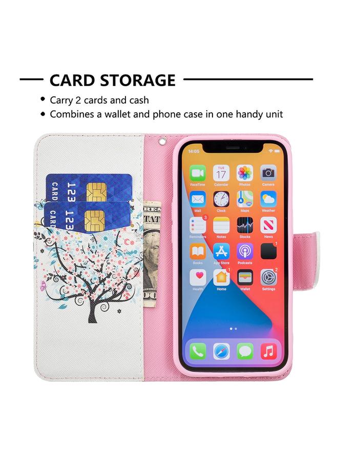 Zaboon Case For iPhone 13 Colored Drawing Pattern Horizontal Flip Leather Case with Holder & Card Slots & Wallet - Image 5