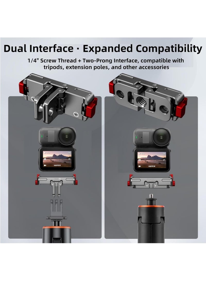 جبل الإفراج السريع المغناطيسي لـ DJI Osmo Nano ، مع مخابل قابلة للطي 1/4 محول الإفراج السريع عن ثقب المسمار المعدني لـ DJI Osmo Nano - Image 4