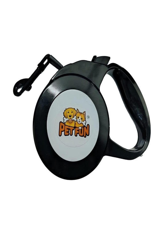 PET FUN حبل مقود قابل للسحب للكلاب من بيت فن | 5 أمتار، شريط طوق نايلون قوي سريع القفل خالٍ من التشابك مع مقبض مانع للانزلاق | دوران 360 درجة للكلاب والقطط الصغيرة والمتوسطة والكبيرة (حتى 50 كجم) - Image 2