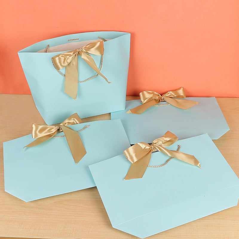 Chocozone Pack Of 12 Paper Bags For Return Gifts Return Gift Bags For Kids Birthday It's A Boy Baby Shower Bags (21Cm*27Cm),Pink - Image 1