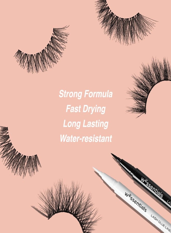 مجموعة WeSSENTIALS: ٥ أزواج من الرموش الصناعية العصرية القابلة لإعادة الاستخدام، بتصميمات طبيعية وخفيفة ثلاثية الأبعاد، مع قلم تحديد أسود وآخر أبيض، وأداة تطبيق ذات طرف لبادي. - Image 5