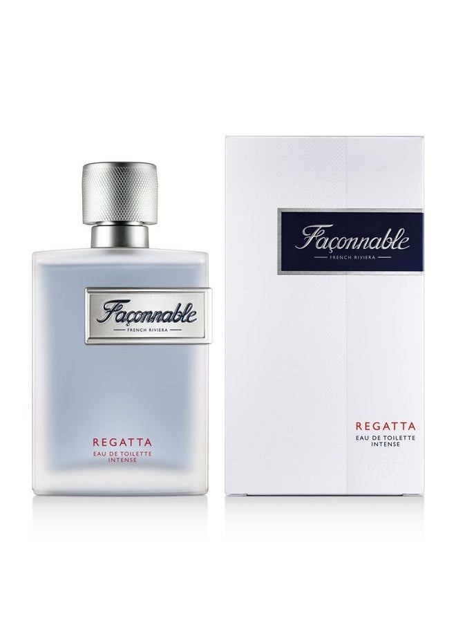 Faconnable Façonnable - Regatta 3 Fl Oz (90ml) - Eau De Toilette Intense Homme - Senteur Boisée & Aquatique 