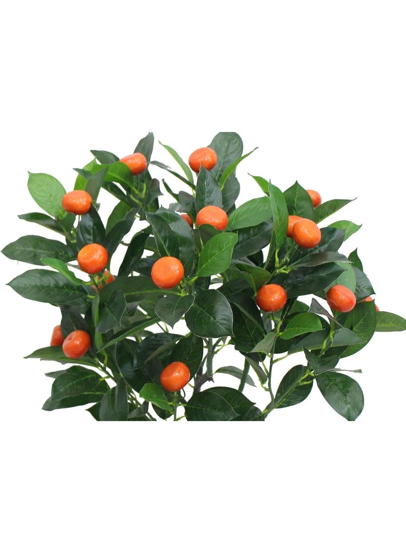 Artificial Mandarin Orange Tree, Faux Potted Plant with Realistic Fruit, 120 cm, in Black Pot, for Indoor Home Decor - Image 2