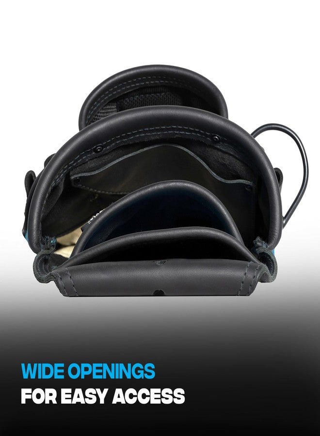 OX Tools Ultimate 10 Pocket Leather & Nylon Fastener Pouch, Top-Grain Leather & Kevlar Reinforcements - Image 5