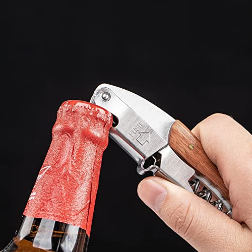Hodaqe Wine Bottle Opener, Professional Stainless Steel Corkscrew for Beer, Key for Servers, Bartenders, Sommeliers and Hobbyists - Image 3