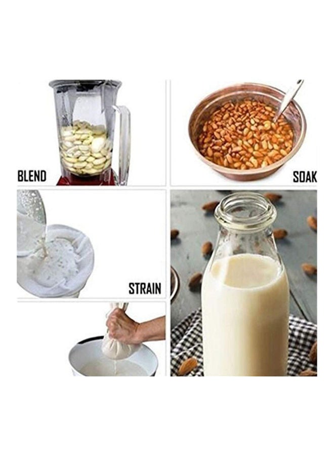 AMERTEER 2 Piece Pro Quality Nut Milk Bag White 40grams - Image 3