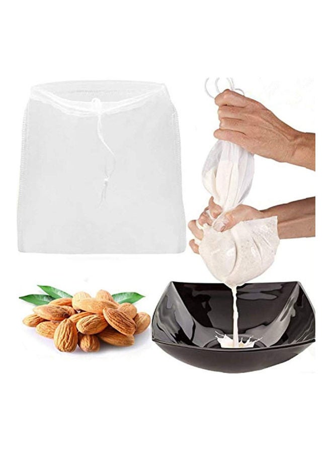 AMERTEER 2 Piece Pro Quality Nut Milk Bag White 40grams - Image 2