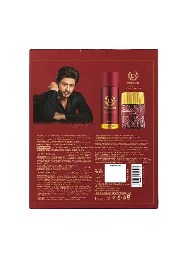 Denver Gentlemen Collection Gift Pack ( Honour Deo 165ml + Magnus Perfume 100ml) - Image 2