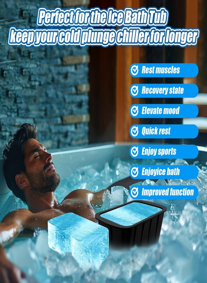 Tioncy 8 Pcs Extra Large Ice Block Molds 8 lb Reusable Ice Molds Giant Silicone Ice Tray for Ice Baths Coolers Plunge Accessories, Black - Image 5