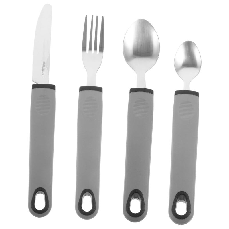 Ergonomic Adaptive Utensils Set Portable Spoon and Fork for Elderly - Image 2