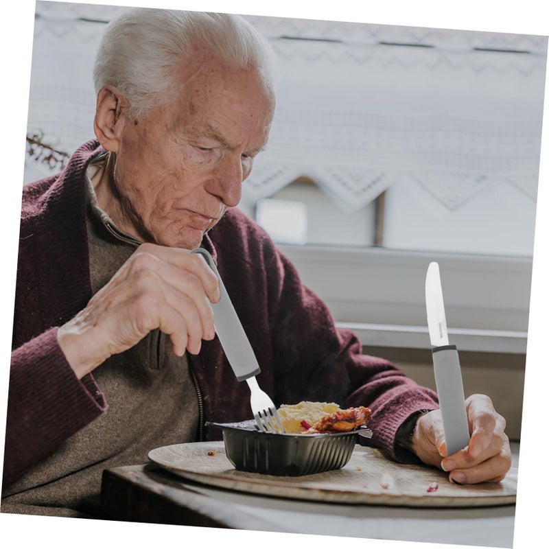Ergonomic Adaptive Utensils Set Portable Spoon and Fork for Elderly - Image 5