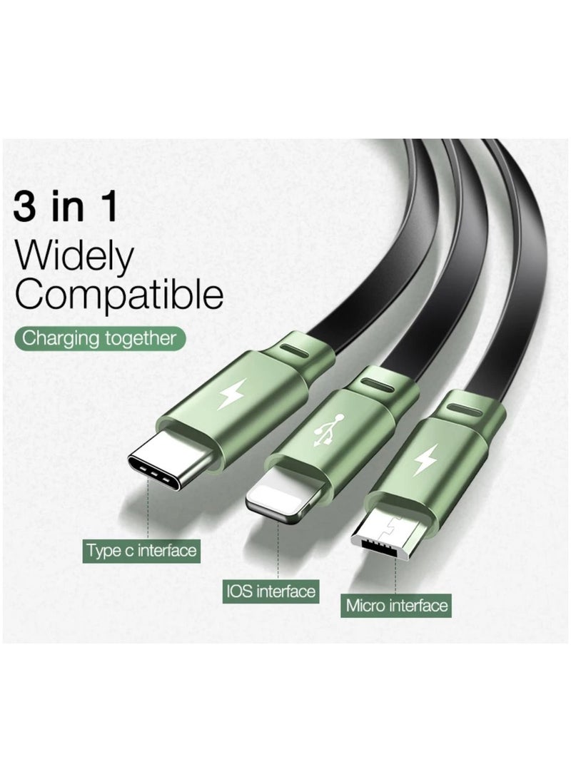 CAFELE - Foldable Triple Cafele Fast Charging Cable 1.2m - Image 1