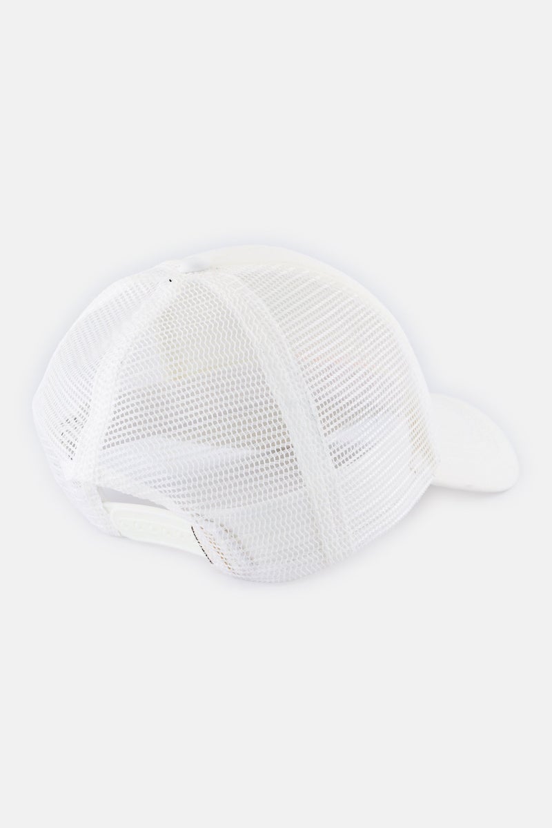 Billabong Kids Girl Brand Logo Snap Back Cap, White - Image 2