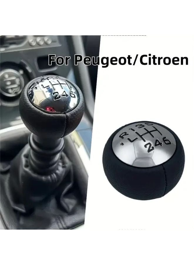 Black 6 Speed Manual Transmission Gear Shift Knob Replacement For Peugeot 307 308 3008 407 5008 807 Citroen C3 C4 C8 - Image 4