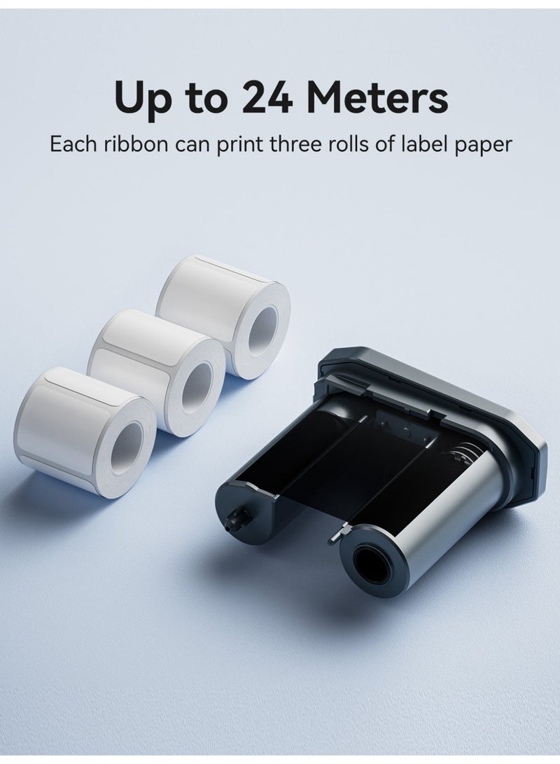 NIIMBOT Thermal Transfer Ribbon for M2 Label Maker, Multi-scene Replacement Ribbon for Daily Use, Black - Image 2