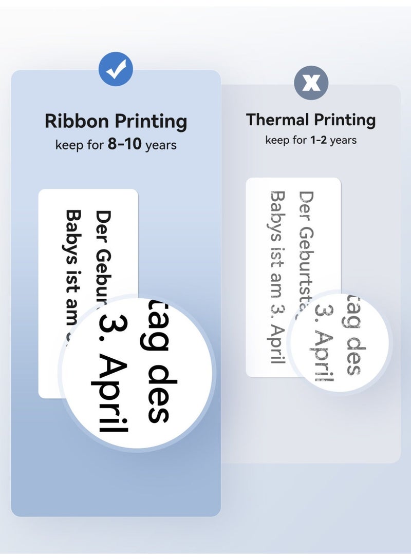 NIIMBOT Thermal Transfer Ribbon for M2 Label Maker, Multi-scene Replacement Ribbon for Daily Use, Black - Image 3