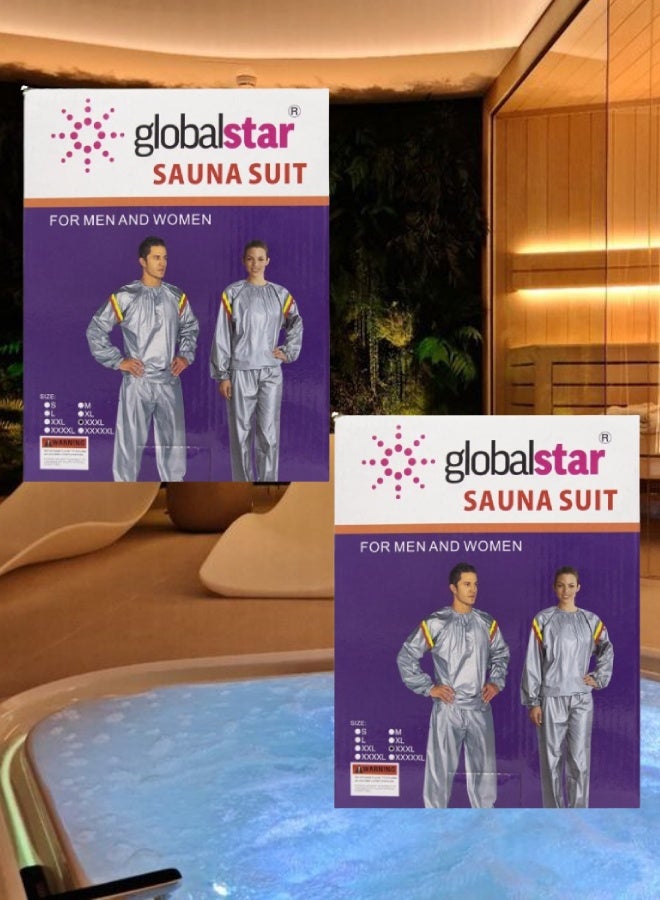 Global Star 2 Pieces Sauna Suit XXXL For Men And Women - Image 1