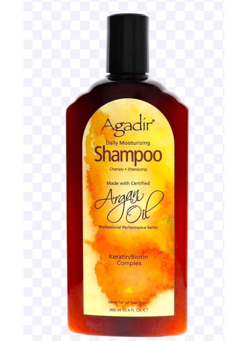 أغادير زيت أرغان للترطيب اليومي، شامبو خالي من الكبريتات، 366 مل - Image 1