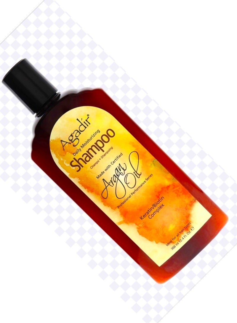 أغادير زيت أرغان للترطيب اليومي، شامبو خالي من الكبريتات، 366 مل - Image 2