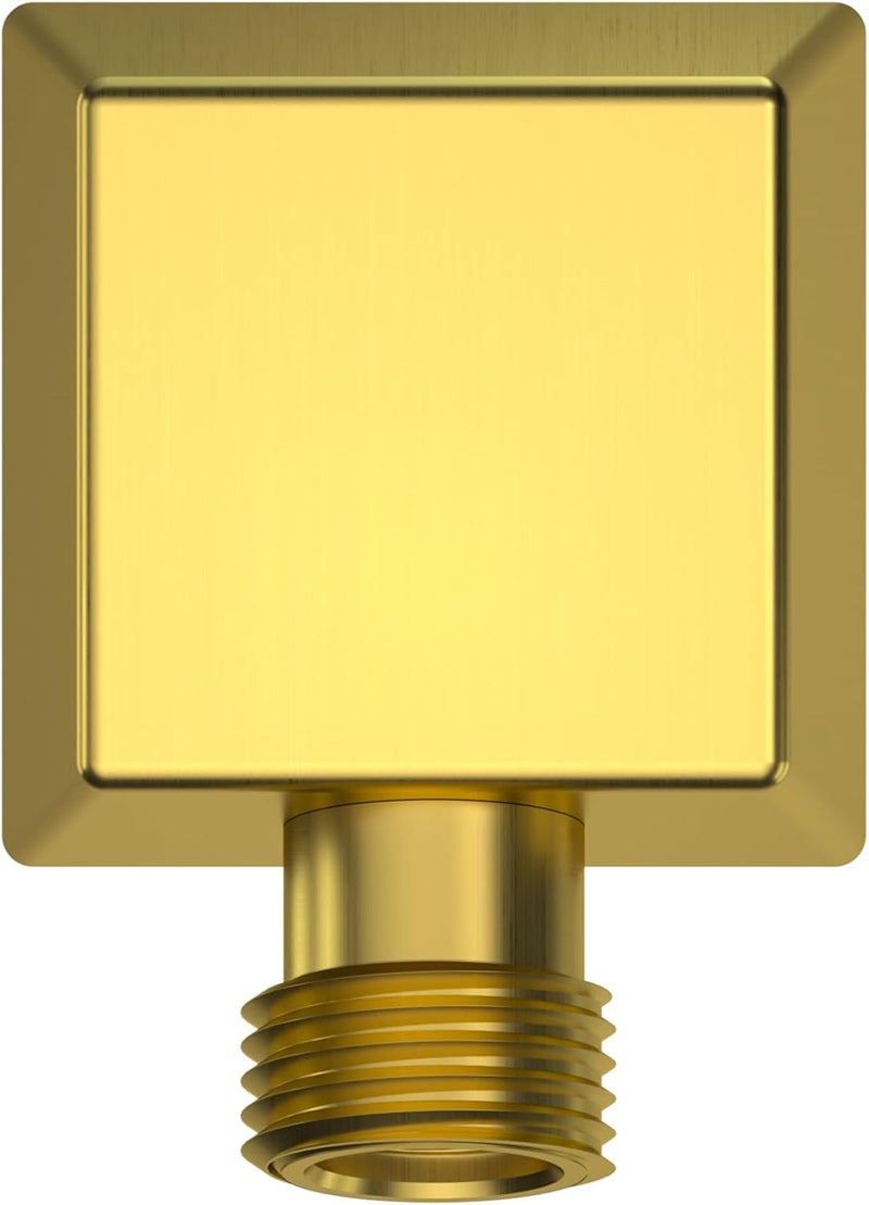 Lavatrum 100% Brass Wall Mounted Supply Elbow, Wall Elbow for Hand Shower, Solid Brass Wall Supply Elbow, Check Valve Included (Brushed Gold) - Image 4