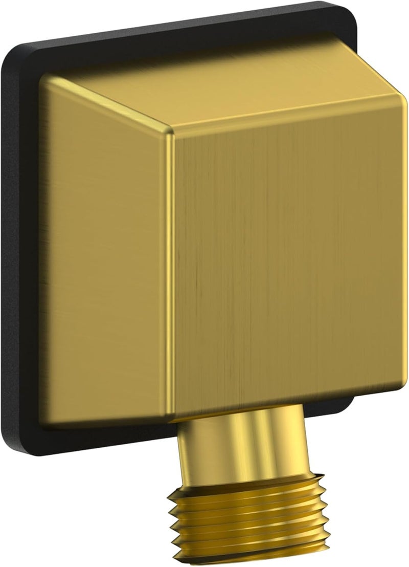 Lavatrum 100% Brass Wall Mounted Supply Elbow, Wall Elbow for Hand Shower, Solid Brass Wall Supply Elbow, Check Valve Included (Brushed Gold) - Image 5