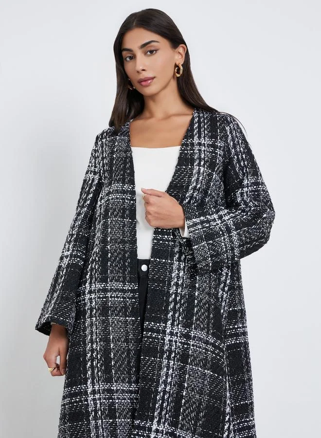 Amirah Amirah Tweed Look Checked Winter Abaya