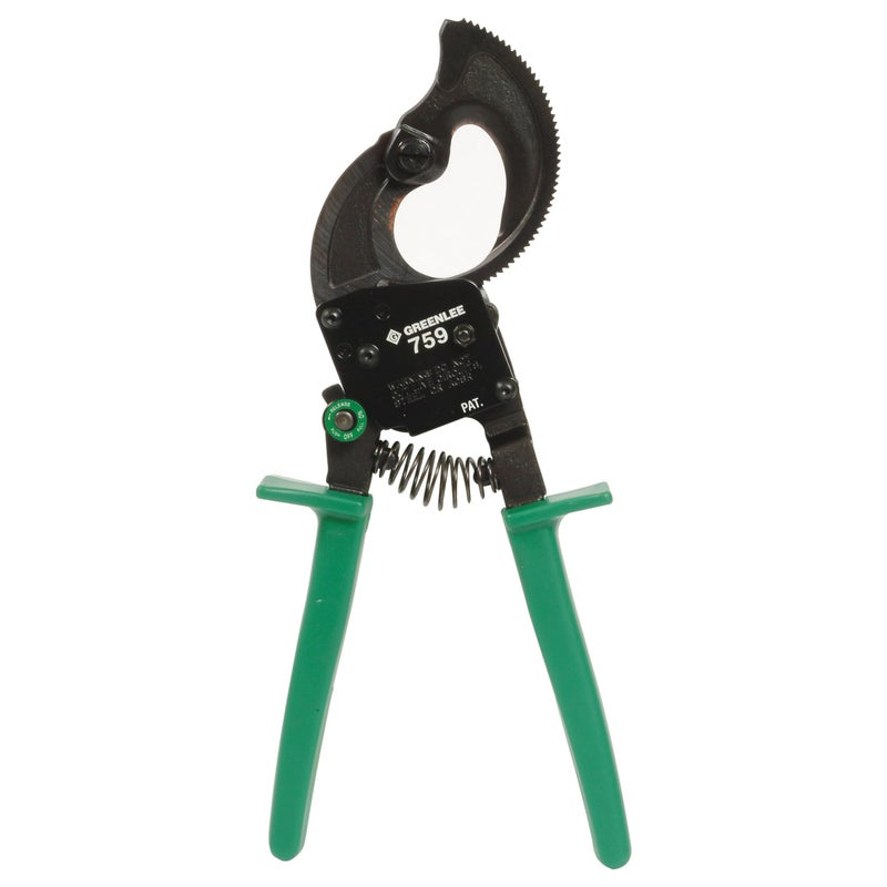 Greenlee 759 1012 Compact Ratchet Cable Cutter for Copper Aluminum and Communications Cable
