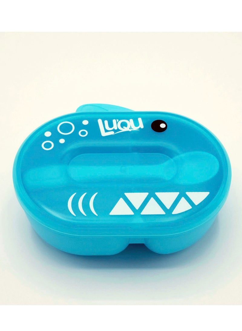 LuQu Feeding Bowl With Spoon-Blue -Pack of 3 - Image 4