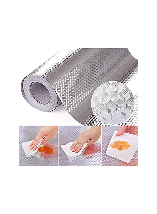 Zaboon ملصقات ورق الجدران الخلفية، ملصقات المطبخ ذاتية اللصق، ملصقات الألمنيوم للمطبخ، ملصقات مقاومة للزيت وماء، ملصقات موقد المطبخ - 15.6 × 117 بوصة (النمط 1) - Image 2