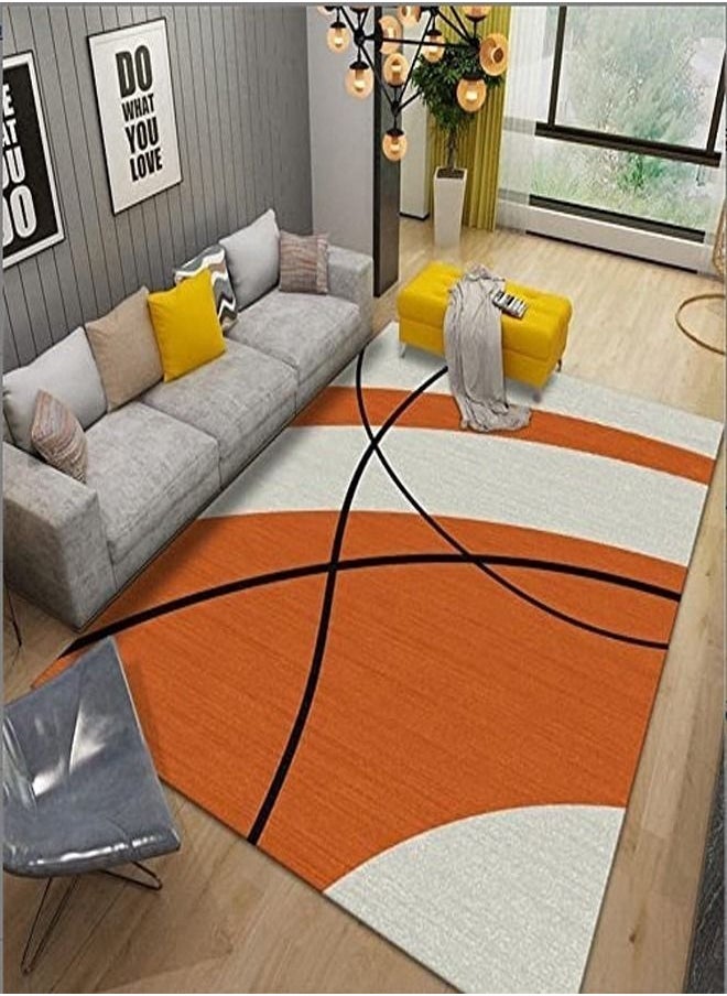C&C Home 1-Piece Interior Decoration Luxurious Rectangular New Style Geometric Design Fluffy Washable Sticky Printed Floor Carpet Home Décor Mat Rug 230x160 cm  - Image 1