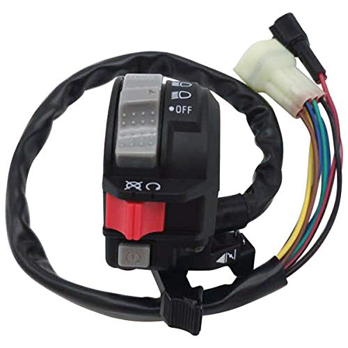 M MATI Left Handlebar Switch Control Engine Start Run Off Headlight for Yamaha YFM Big Bear 250/400 Grizzly 350/400/660 Kodiak 400/450 Wolverine 350/450 Raptor 350/660 Bruin 250/350 5LP-83973-01-00 - Image 1