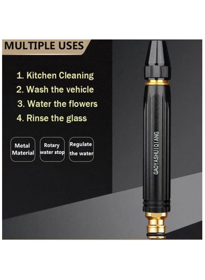 Car Washing High Pressure Water Gun Nozzle,Garden Hose Nozzle Spray - High Pressure Metal Water Gun Sprinkler,Adjustable Metal Nozzle Garden Hose Sprinkler - Image 5