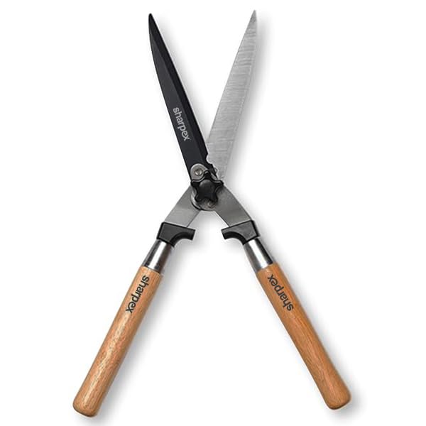 Sharpex Heavy Duty Hedge Shear with Sharp Blade, Spring Loaded Fuction and Comfortable Handle | Hedge Pruner Shear Grass Cutter for Outdoor Gardens (9 Inch Blade Hedge Shear) - Image 1