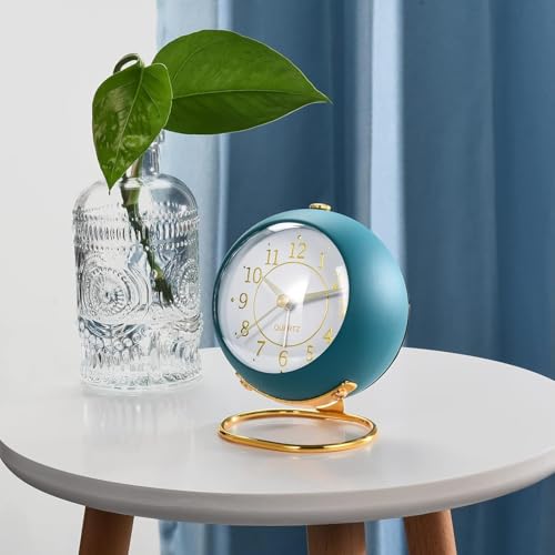Kadio Classic Table Alarm Clock | Battery Operated Silent Operation Non-Ticking Alarm Clock with Backlight HD Glass | Stylish Snooze Clock for Bedroom, Home, Kitchen & Indoor Use (KD-508Purplee) - Image 2
