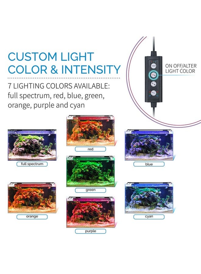hygger Advanced LED Aquarium Light with Timer, 24/7 Lighting Cycle & DIY Mode, Full Spectrum Fish Tank Light for 36-42 in Freshwater Planted Tank - Image 2