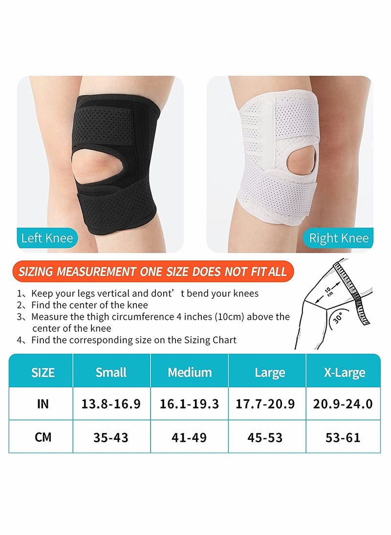 KASTWAVE - Knee Brace with Side Stabilizers Relieve Meniscal Tear Knee Pain ACL MCL Arthritis, Breathable Adjustable Knee Support Suitable for Men and Women with Sports Injuries - Image 1