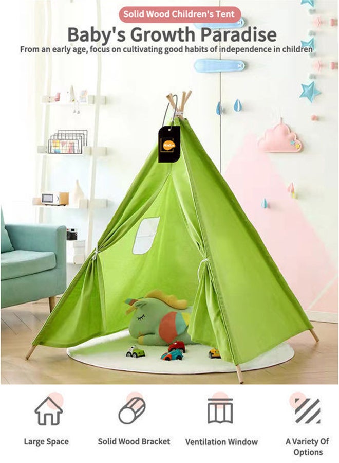 Kidle Portable Indian Cotton Carva Tipi Teepee Tent Indoor Playhouse 100x100x110cm - Image 3